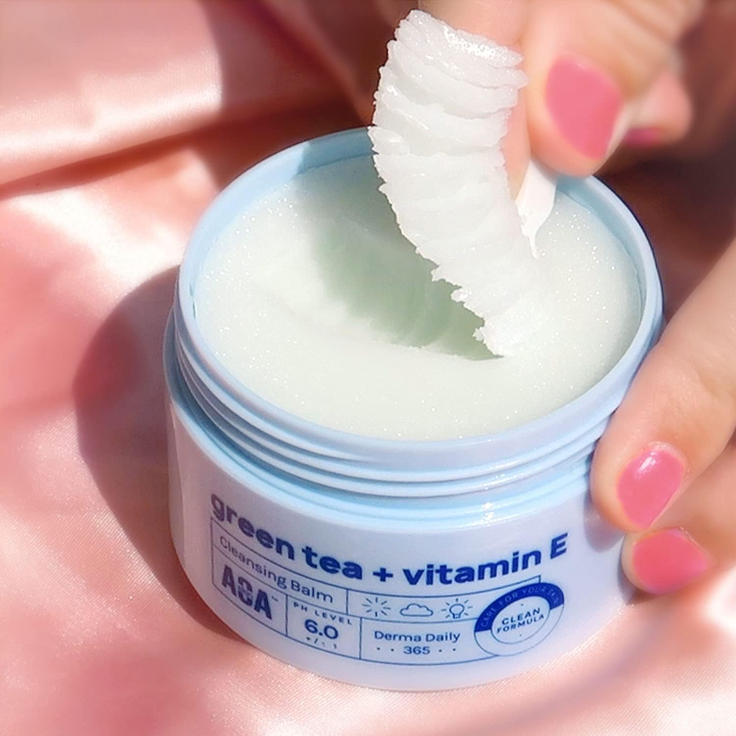 AOA STUDIO Green Tea & Vitamin E Cleansing Balm, Waterproof Makeup Remover, Oil Based Makeup Remover, K beauty Skin Care, Soothing and Brightening for All Skin Types, 3.38 Fl Oz, 100 ml - Image 10