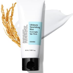 COSRX Ultimate Nourishing Rice Overnight Spa Mask, Niacinamide, 2.02fl.oz | 68% Rice Extract Sleeping Pack, Brightening, Deep Nourishment for Dull, Dry Skin, Glow Boosting, Korean Skin Care