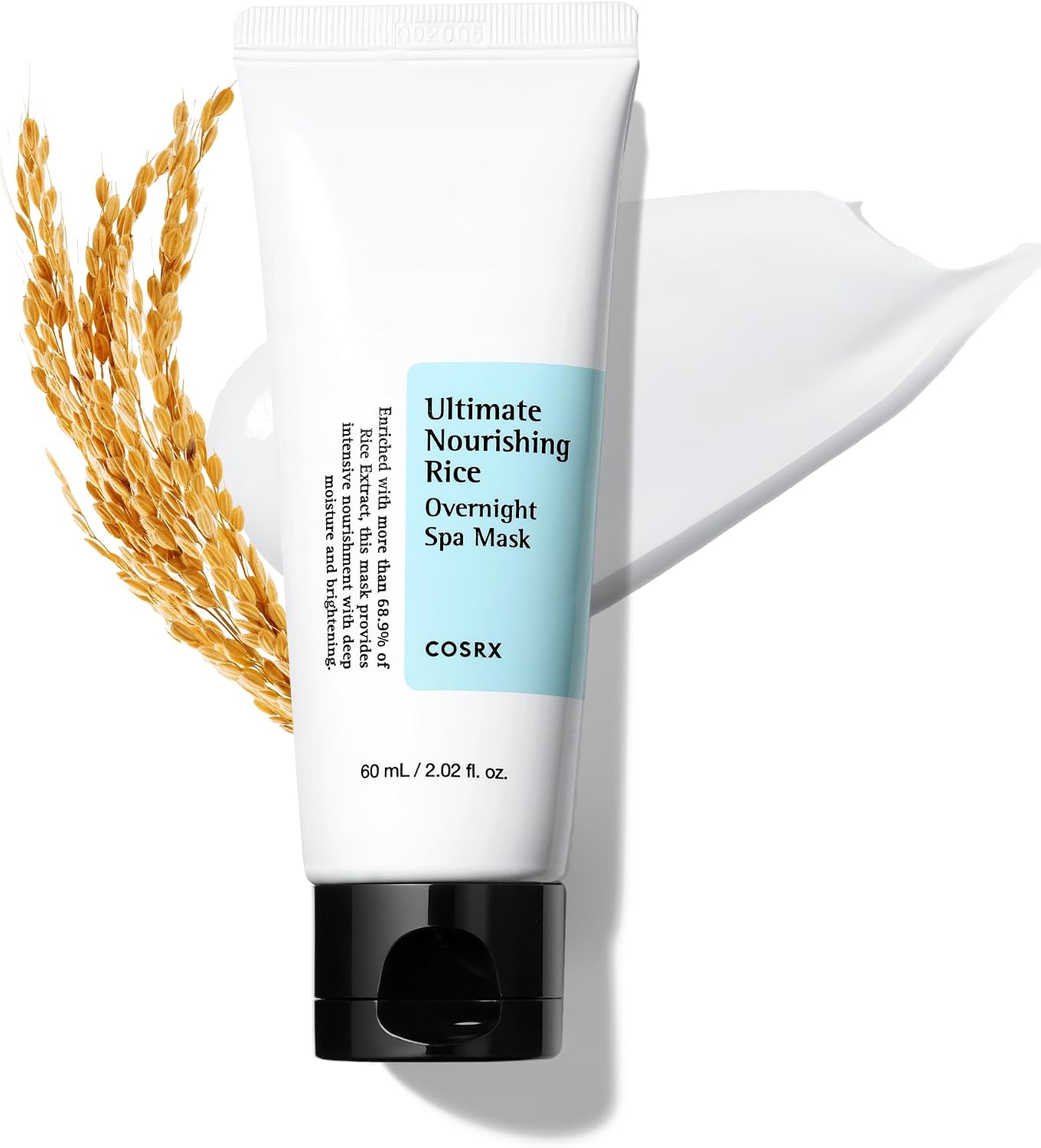 COSRX Ultimate Nourishing Rice Overnight Spa Mask, Niacinamide, 2.02fl.oz | 68% Rice Extract Sleeping Pack, Brightening, Deep Nourishment for Dull, Dry Skin, Glow Boosting, Korean Skin Care