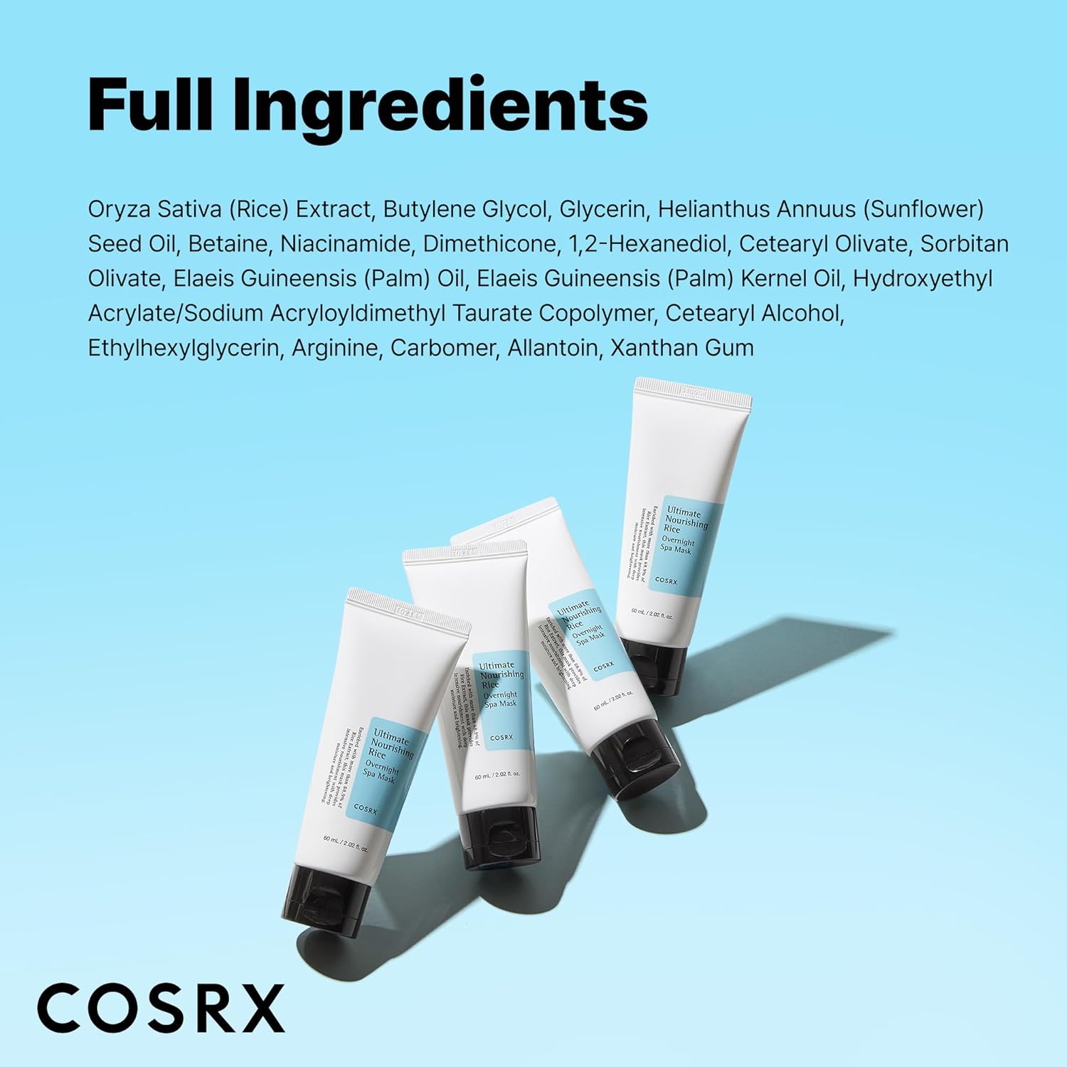 COSRX Ultimate Nourishing Rice Overnight Spa Mask, Niacinamide, 2.02fl.oz | 68% Rice Extract Sleeping Pack, Brightening, Deep Nourishment for Dull, Dry Skin, Glow Boosting, Korean Skin Care - Image 8