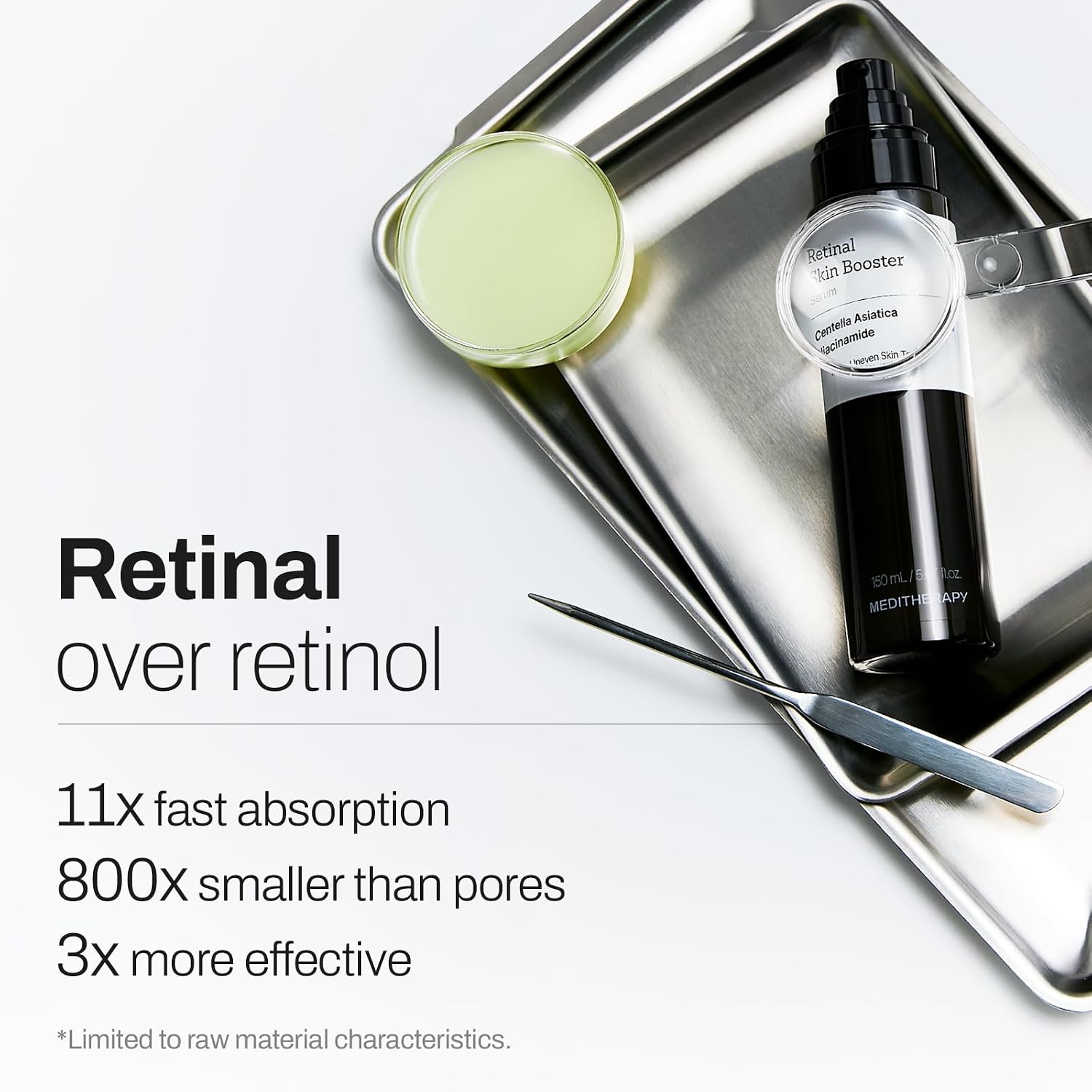 MEDITHERAPY Retinal Skin Booster Serum 5.07 fl.oz | Retinaldehyde, Niacinamide, Cica | Face & Body Serum for Uneven Skin, Refining Texture & Signs of Aging | Korean Skincare - Image 4