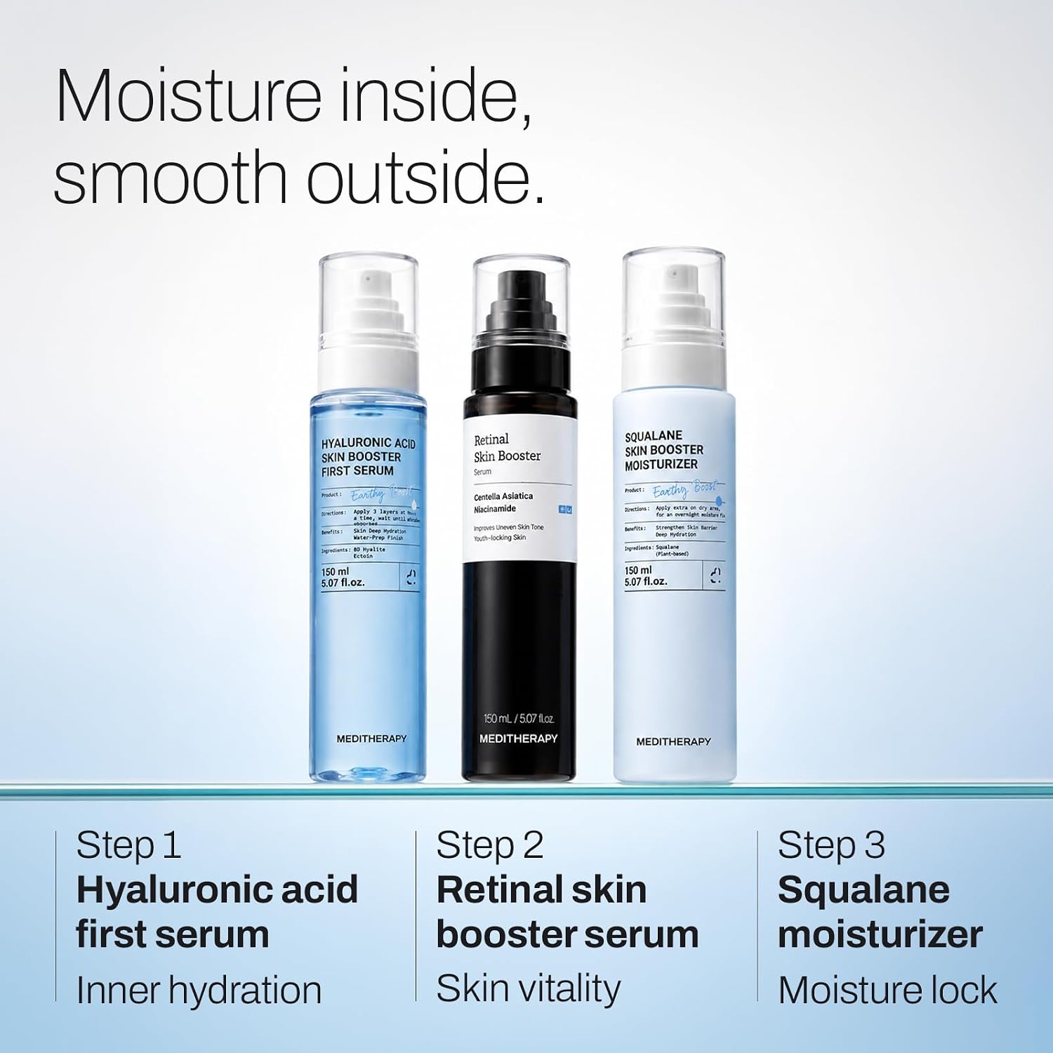 MEDITHERAPY Retinal Skin Booster Serum 5.07 fl.oz | Retinaldehyde, Niacinamide, Cica | Face & Body Serum for Uneven Skin, Refining Texture & Signs of Aging | Korean Skincare - Image 7