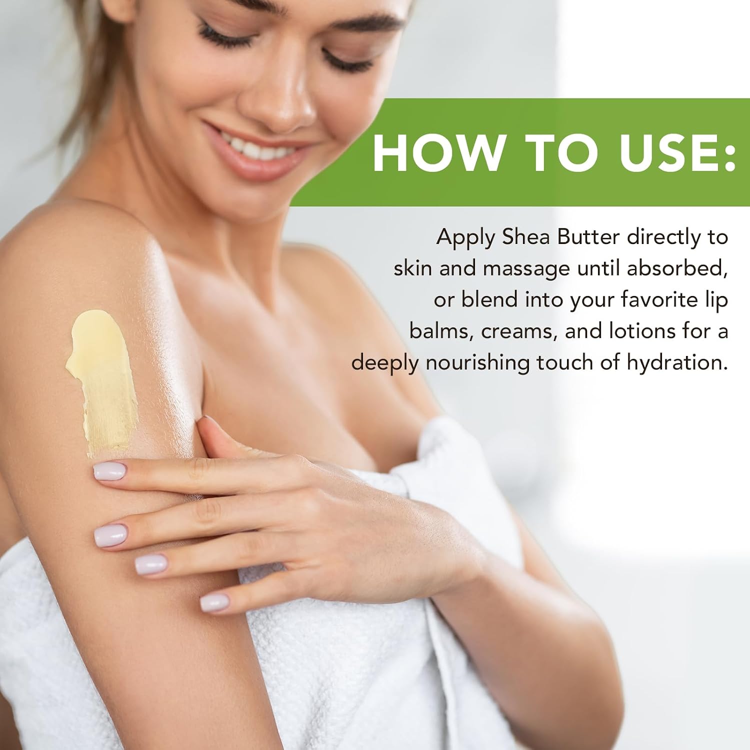 Pure Organic Shea Butter Raw, Unrefined Body & Face Butter - 100% Natural Vitamin A, E & F - Long-Lasting Hydration for Dry Skin, Hair Care, 7.8 oz - Image 6